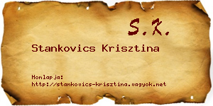 Stankovics Krisztina névjegykártya